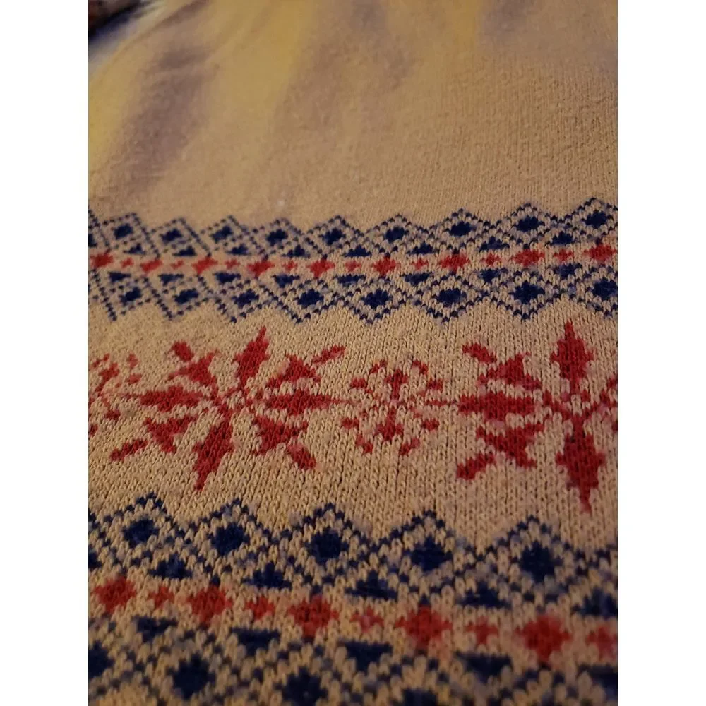 70s Tan, Red, and‎ Blue Sweater